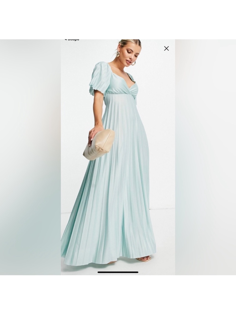 ASOS Light Aqua Maxi Dress